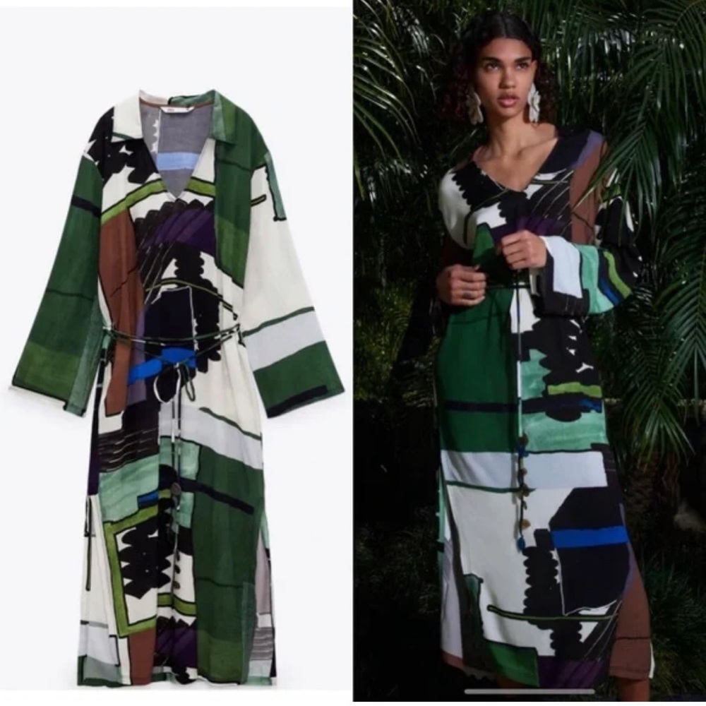 Zara printed tunic dress
